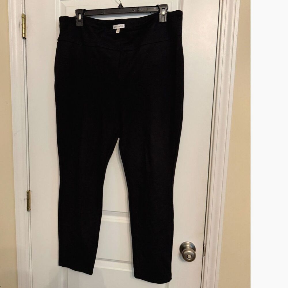 Crown & Ivy Black Pull-On Work Pants – Size XXL